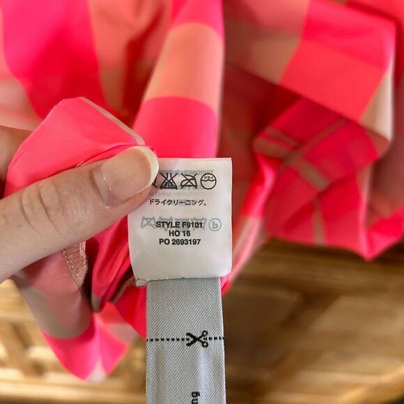 J. Crew 0 Pink Tan Blouse Ruffle Sleeve Top Neon‎ Buffalo Check Soft Blossom - Picture 6 of 6